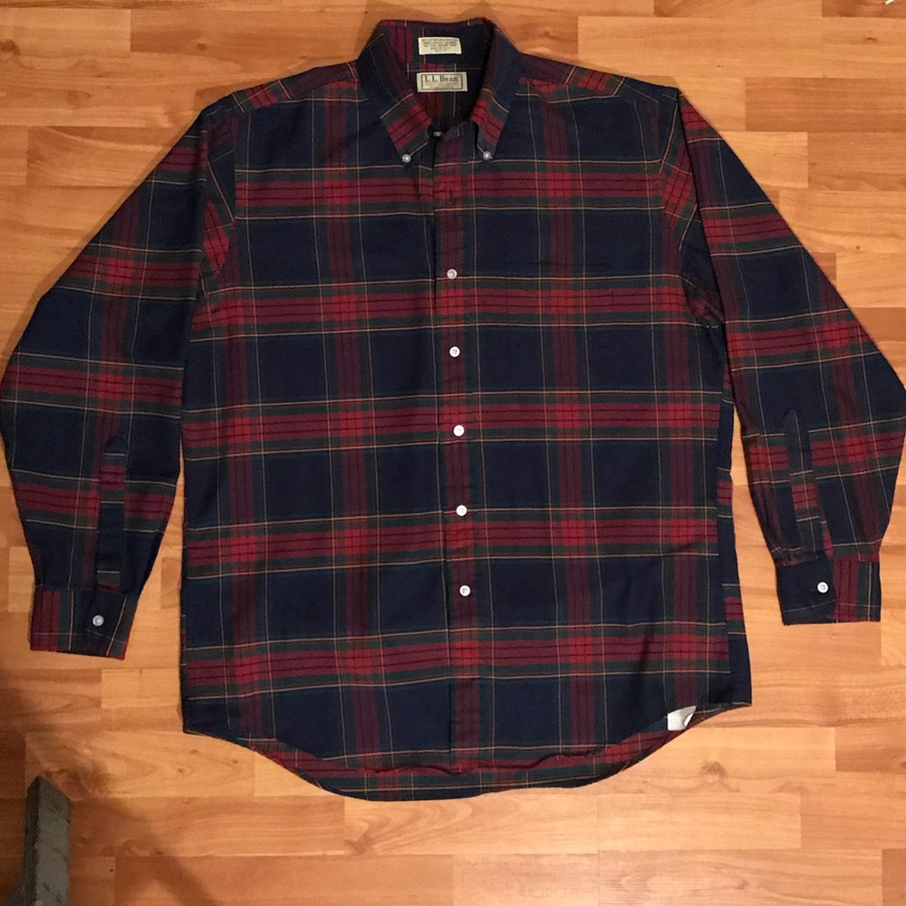 L.L Bean flannel plaid shirt men’s size 16 1/2-34